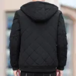 Warm Fleece Plaid Cotton-Padded Jacket with Zipper Pockets