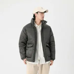 Warmth-Boosting White Duck Down Padded Jacket, Big Sizes