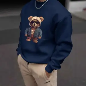 3 D Digital Print Hoodless Sweatshirt for Teens, Unisex