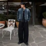 e42cf8ad-4c8a-44e7-87dd-15ff15e435c4.webp Loose-fit Stand-up Collar Jacket Cropped Denim Jacket