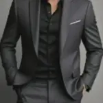 Slim Fit Men’s Business-Casual 2-Piece Suit Set, Regular