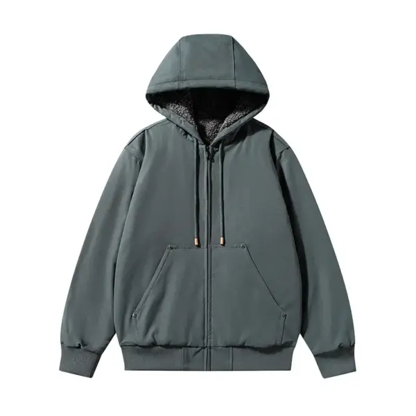 Thickened Men’s Hooded Loose Jacket for Winter Pockets