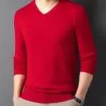 SpringAutumn Sweater V-Neck Top Men's