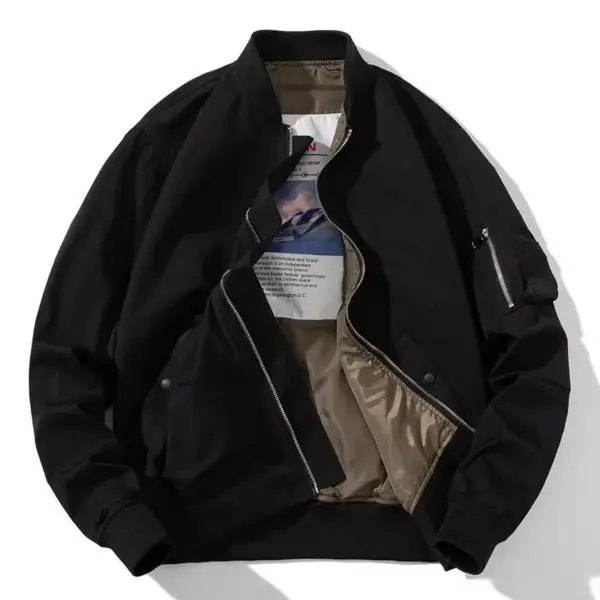 Men’s Pilot Jacket for Couples, Long Sleeve Polyester