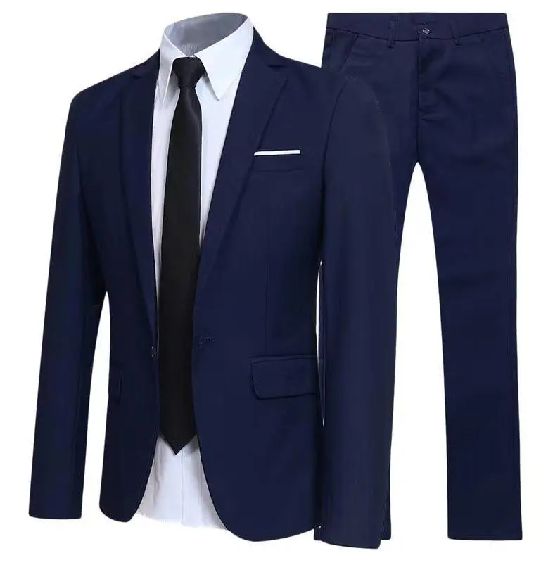 Light Business Men’s Suit Set with Regular Thickness Light Business Men’s Suit Set with Regular Thickness
