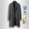 Thick Wool Men’s Business Casual Coat for Winter, Side Pockets