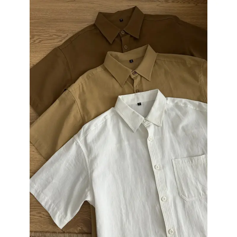 Breathable Pure Cotton Men’s Workwear Short Sleeve Shirt Breathable Pure Cotton Men’s Workwear Short Sleeve Shirt