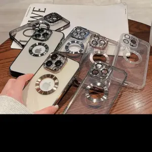 Phone Case With Camera Protector Advanced Electroplating Integrated With Lens Protector Phone Case For Iphone12 13promax Simple 11 Soft