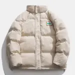 Thick Stand-Up Collar Padded Jacket for All-Season Wear