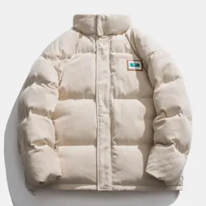 Thick Stand-Up Collar Padded Jacket for All-Season Wear