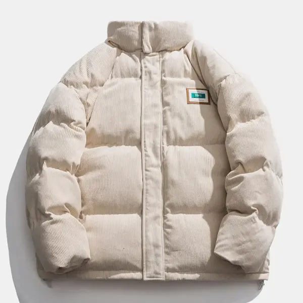 Thick Stand-Up Collar Padded Jacket for All-Season Wear