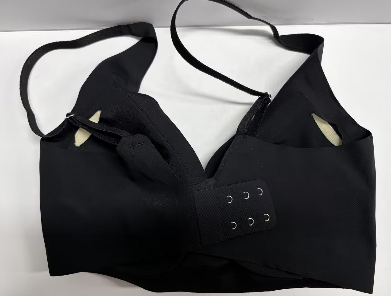 Seamless Push-Up Wire-Free Bra with Side Support, Black