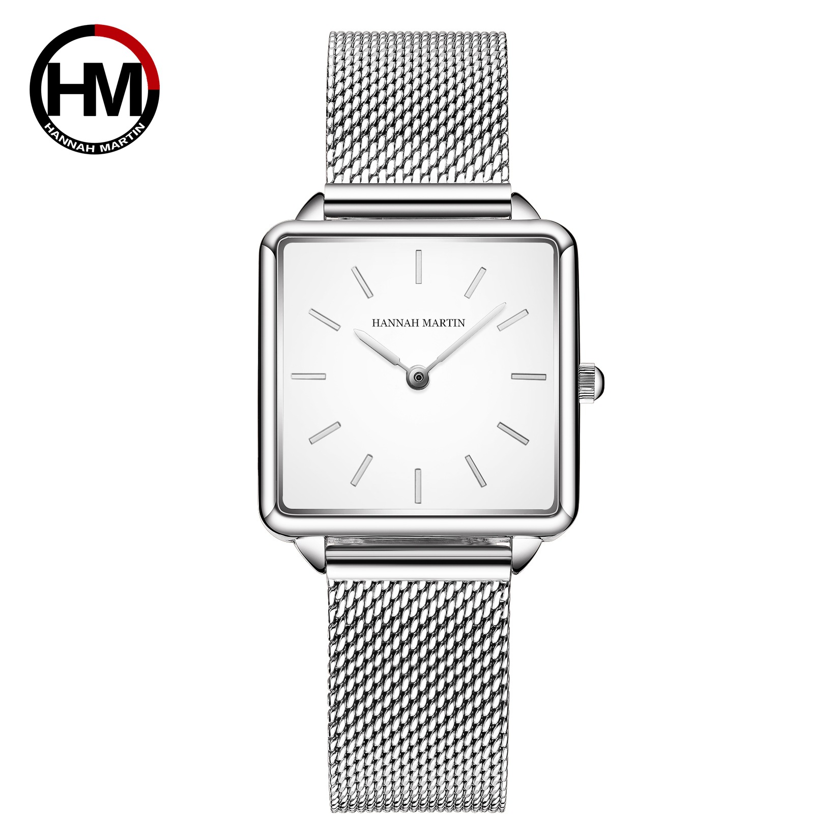 Reliable Quartz Movement Rose Gold Square Women Wristwatch