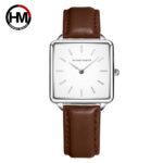 Reliable Quartz Movement Rose Gold Square Women Wristwatch