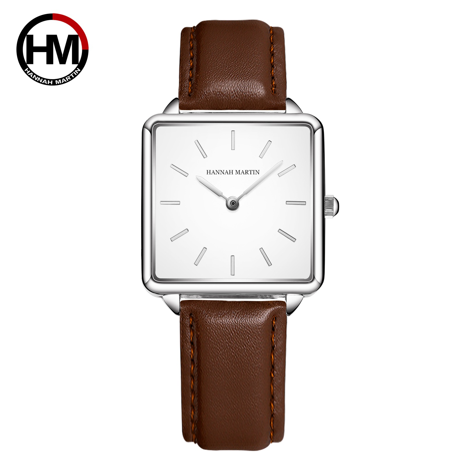 Reliable Quartz Movement Rose Gold Square Women Wristwatch