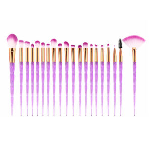 20-Piece Makeup Brush Set with 3 cm Synthetic Bristles