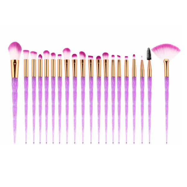 20-Piece Makeup Brush Set with 3 cm Synthetic Bristles