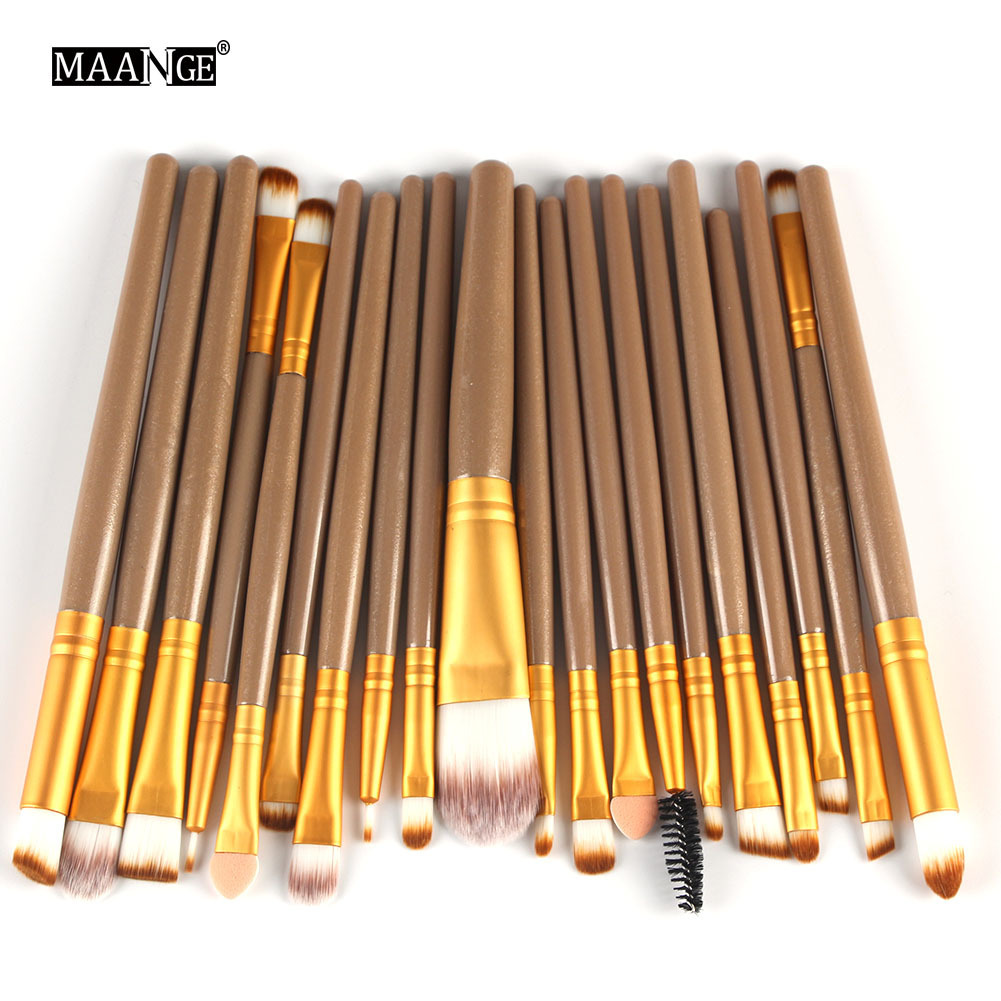 Factory direct sale MAANGE 20pcs makeup brush set with wooden handle ultralight 85g makeup tool Factory direct sale MAANGE 20pcs makeup brush set with wooden handle ultralight 85g makeup tool