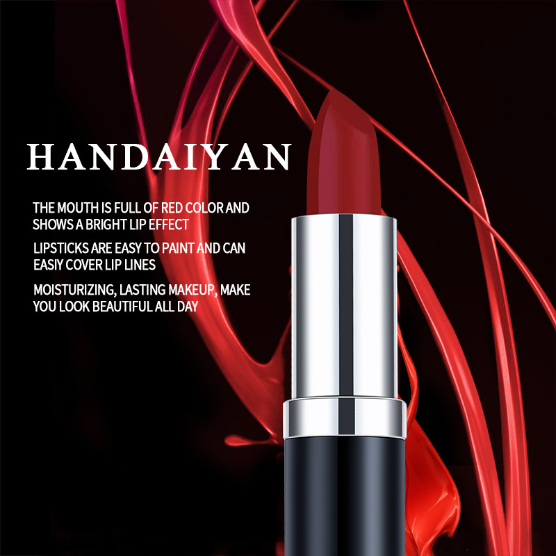 Moisturizing Matte Lipstick Set with Velvet Finish, 12 Colors