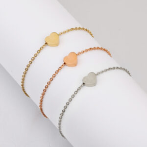 Mirror Geometric Stainless Steel Small-Hole Bead Anklet