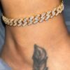 Sparkling Micro-Inlaid Cuban Chain Anklet with Gems (U-Shape) Sparkling Micro-Inlaid Cuban Chain Anklet with Gems (U-Shape)
