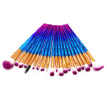 20-Piece Makeup Brush Set with 3 cm Synthetic Bristles