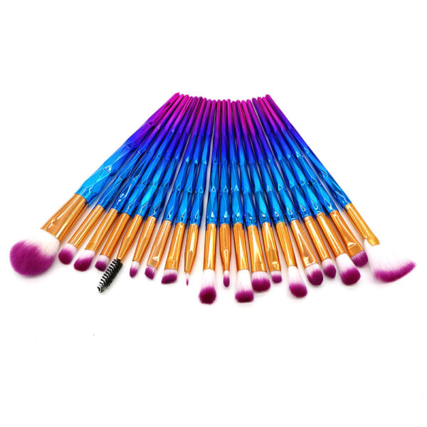 20-Piece Makeup Brush Set with 3 cm Synthetic Bristles