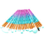 20-Piece Makeup Brush Set with 3 cm Synthetic Bristles
