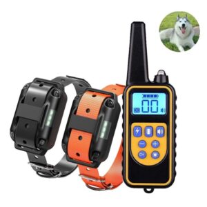 Rechargeable Waterproof Anti-Barking Dog Training Collar, 800 m