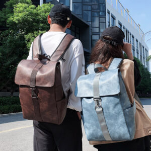 Women's Backpack 2024 New Korean Style Fashionable Simple Student Backpack Soft Leather Large Capacity Travel Backpack Men's Trendy