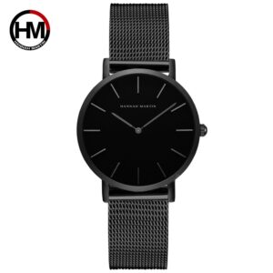 Waterproof Stainless Steel Mesh Belt Quartz Watch for Women, 30 M