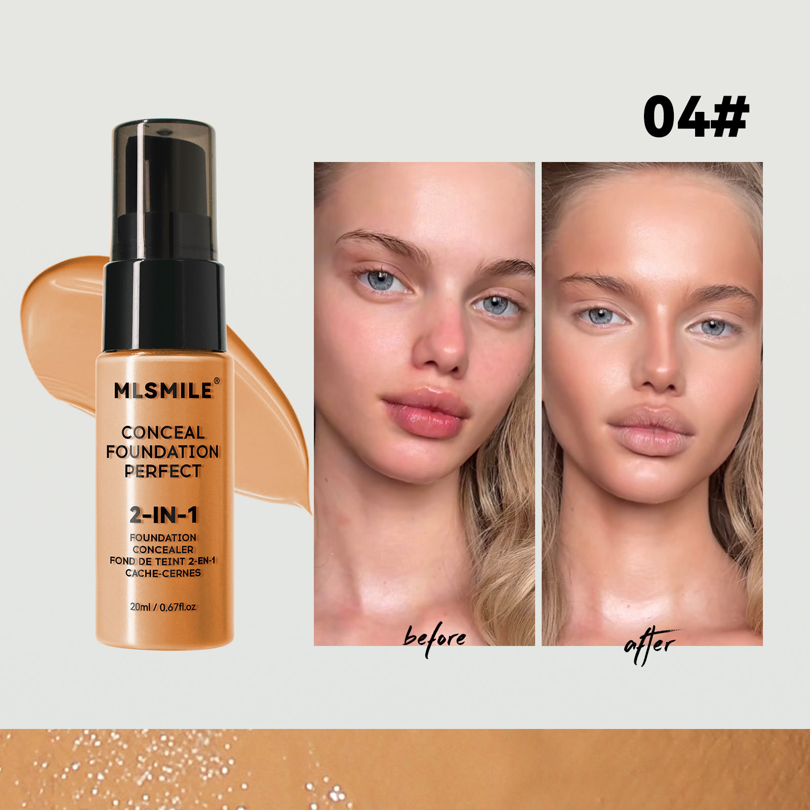 Oil-Controlling Matte Liquid Foundation as Primer, Concealer - BB Cream
