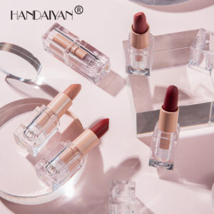 Long-Lasting Matte Powder Lipstick Set, 12 Nude Bean Shades