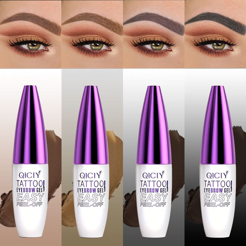 QICIY cross-border popular tear-off eyebrow dye semi-permanent eyebrow pencil waterproof and sweat-proof natural long-lasting tear-off eyebrow dye