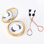 Magnetic glue-free three-magnet false eyelashes set with clips collection one pair of reusable magnetic false eyelashes