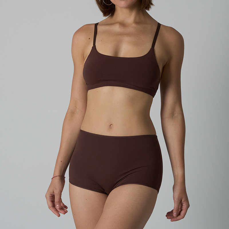 Cotton Bra Shorts, Cotton-Filled, Padded Bra for Women, Pure Cotton Shorts, Sports Bra Set