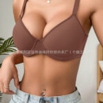 European and American cross-border temu specializes in summer thin push-up bras that support side breasts, prevent sagging, and provide shaping.