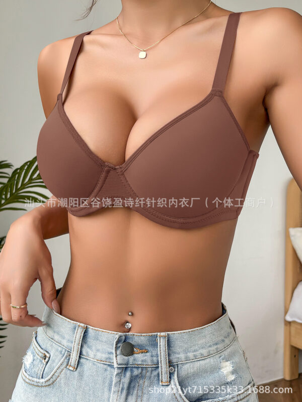 European and American cross-border temu specializes in summer thin push-up bras that support side breasts, prevent sagging, and provide shaping.