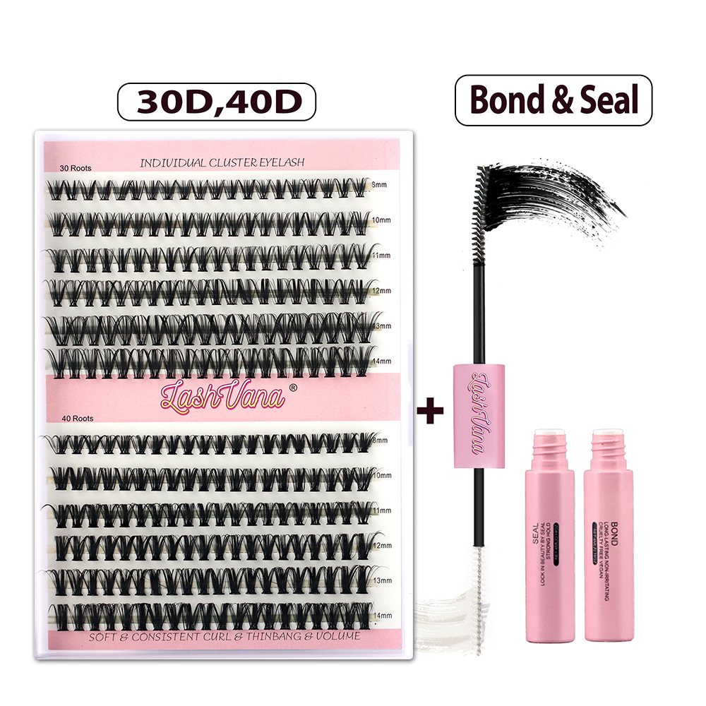 Natural Single Cluster False Eyelashes DIY Extension Set