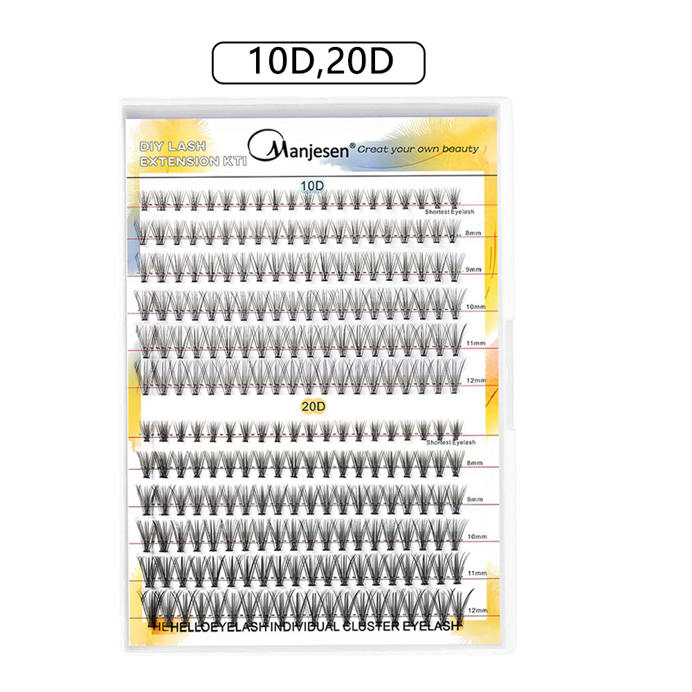 Natural Single Cluster False Eyelashes DIY Extension Set