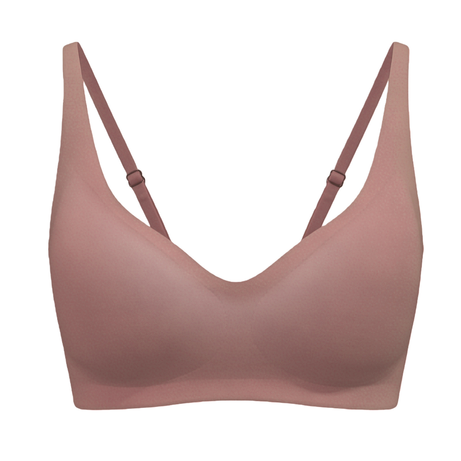 Seamless Push-Up Wire-Free Bra with Side Support, Black