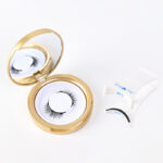 Magnetic glue-free three-magnet false eyelashes set with clips collection one pair of reusable magnetic false eyelashes