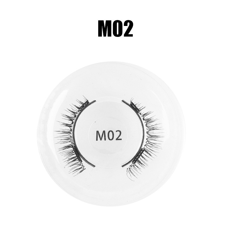 Magnetic false eyelashes set one pair magnetic magnet false eyelashes natural thick false eyelashes quantum eyelashes flatness