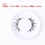 Magnetic glue-free three-magnet false eyelashes set with clips collection one pair of reusable magnetic false eyelashes