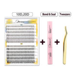 Natural Single Cluster False Eyelashes DIY Extension Set