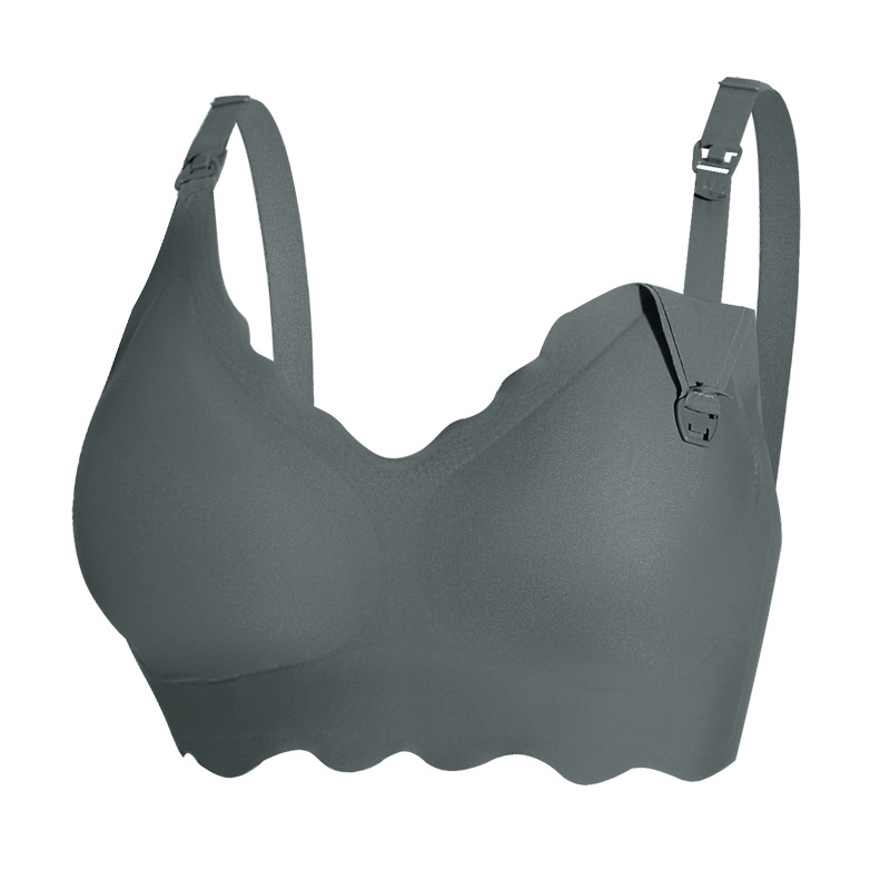 Front-Opening Wire-Free Nursing Bra for Postpartum, Black
