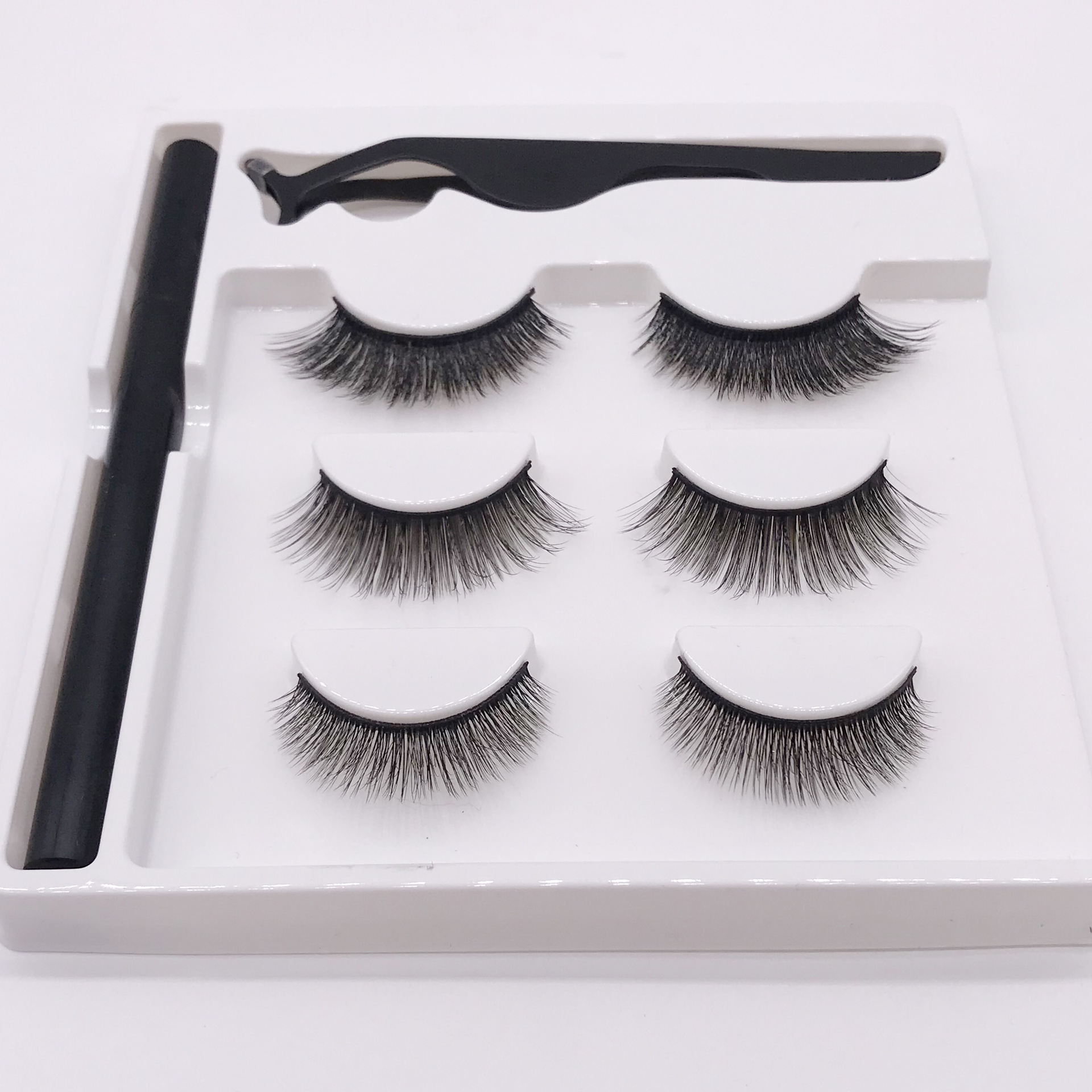 Self-Adhesive Eyeliner False Lashes 3-Pair Set, Soft Self-Adhesive Eyeliner False Lashes 3-Pair Set, Soft