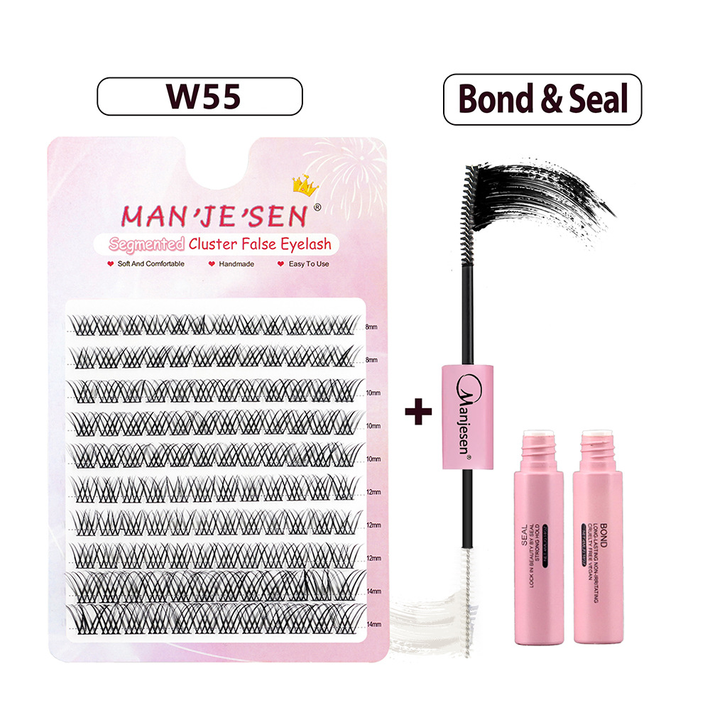 Natural Single Cluster False Eyelashes DIY Extension Set