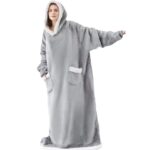 Oversized Wearable Blanket Hoodie Sweatshirt for Warm TV Evenings