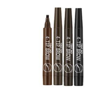 Waterproof Non-Smudge Liquid Eyebrow Pencil with 4-Prong Tip